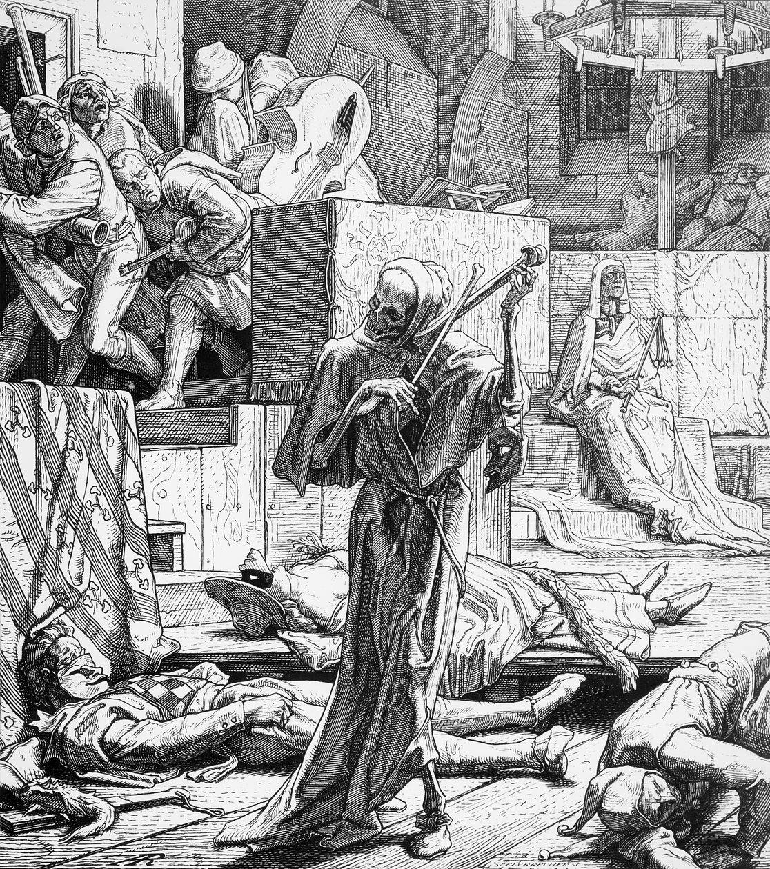 La morte come assassino, 1851 da Alfred Rethel