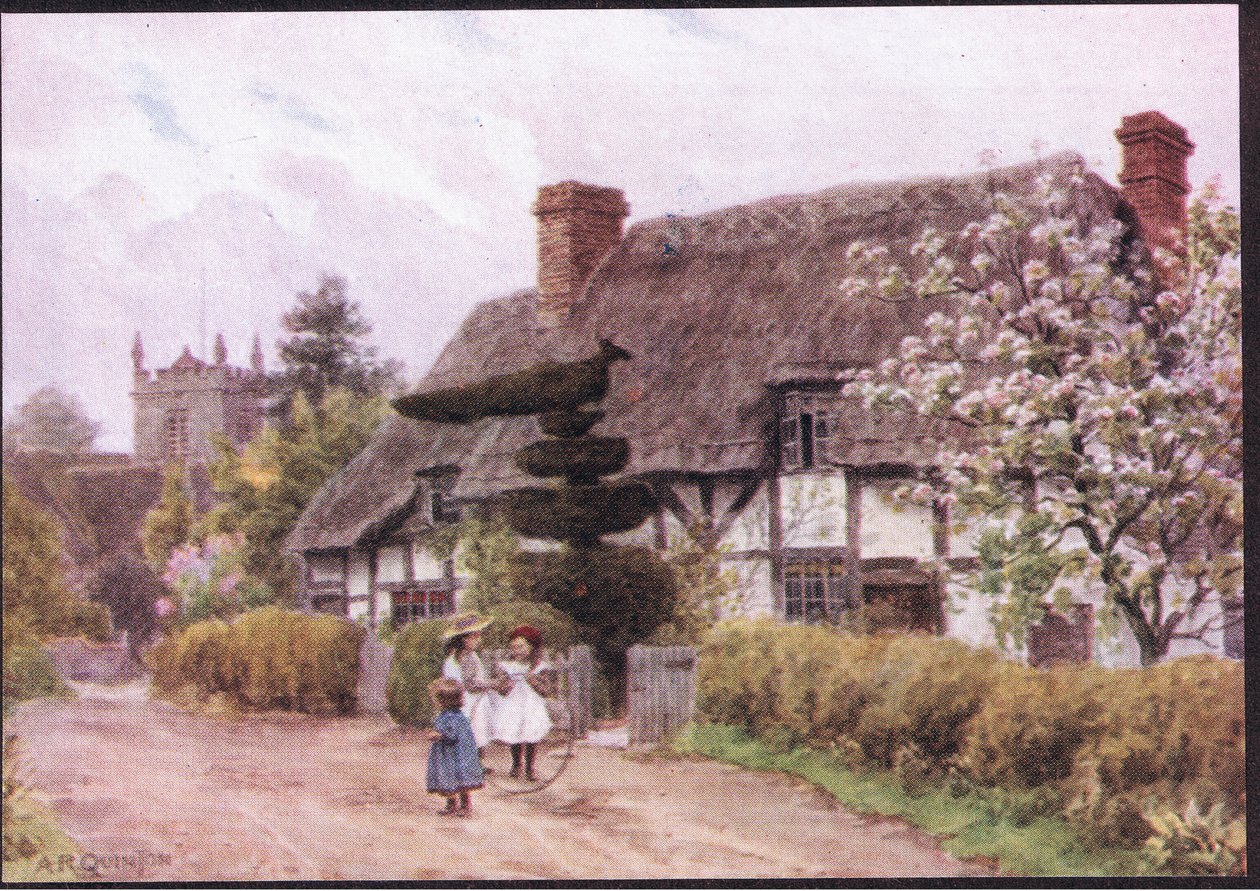 Norton, vicino a Evesham, Worcester, da The Cottages and the Village Life of Rural England pubblicato da Dent & Sons Limited, 1912 da Alfred Robert Quinton