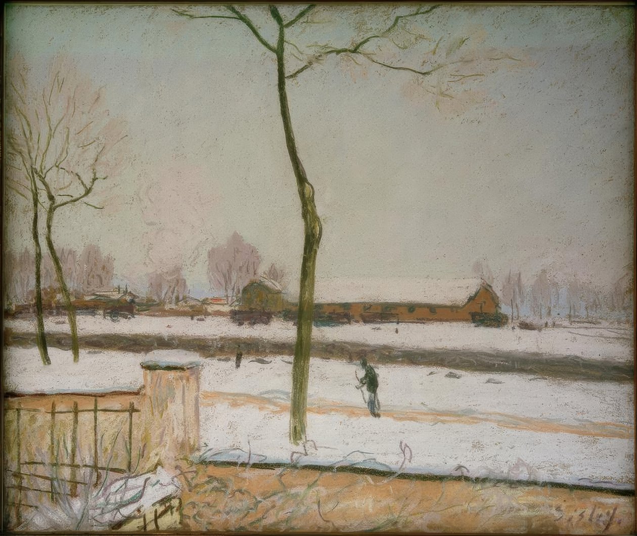 Moret - Paesaggio invernale da Alfred Sisley