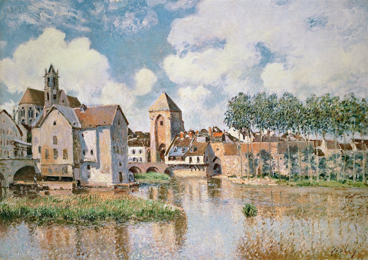 Moret-sur-Loing, la Porta di Borgogna, 1891 da Alfred Sisley