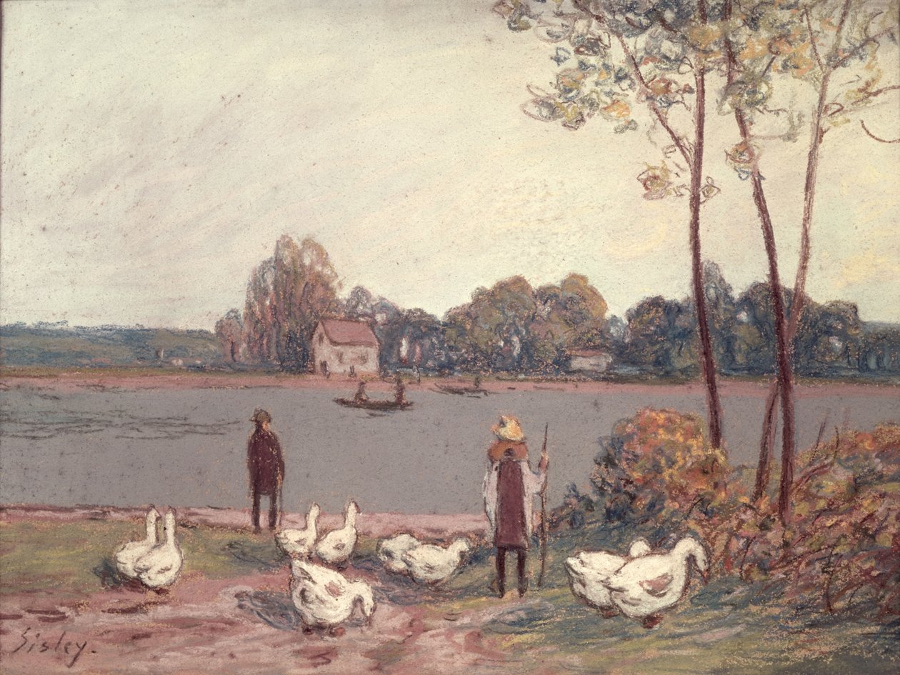 Sulle rive del Loing da Alfred Sisley