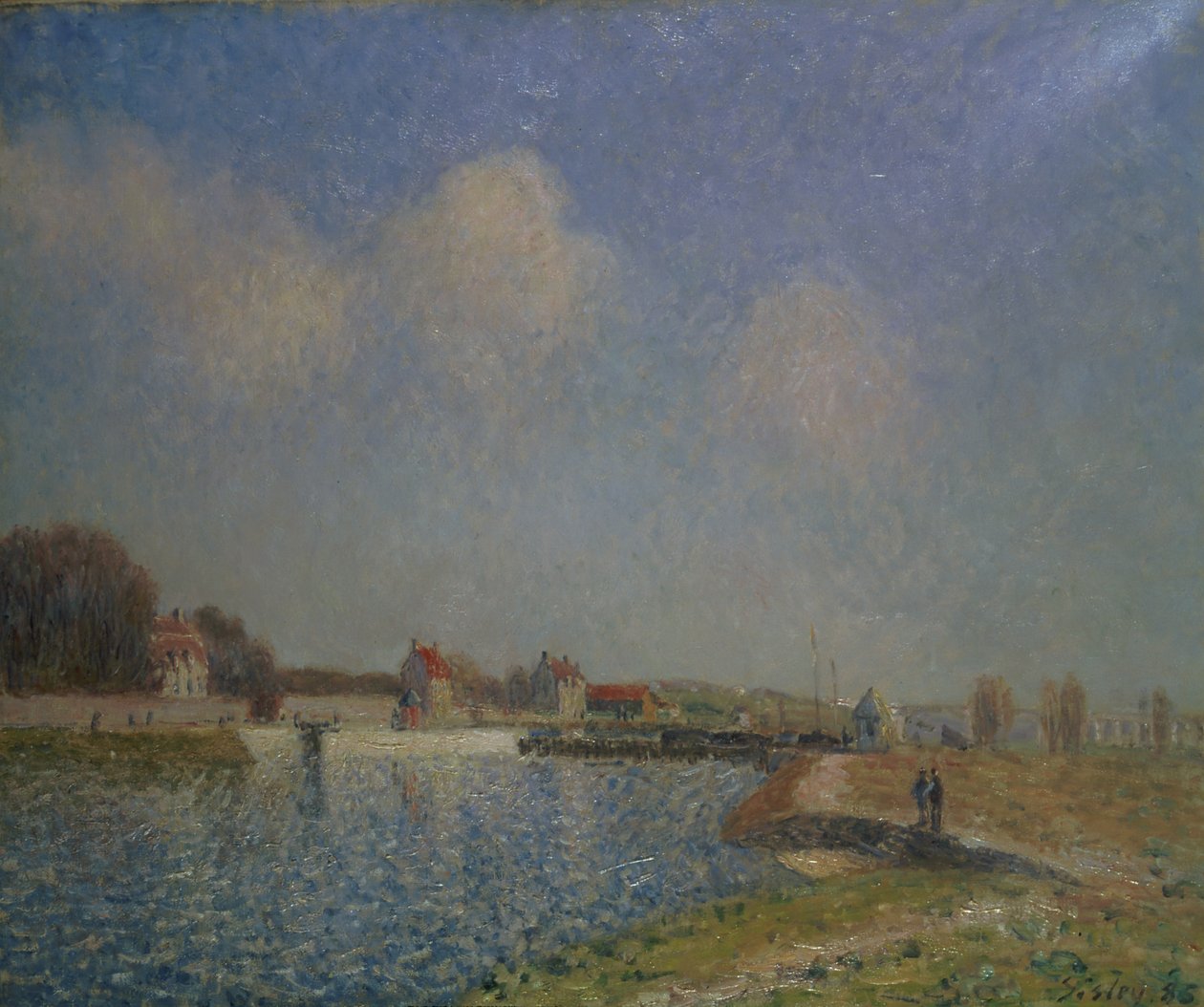 Il Loing a Saint-Mammes, 1885 da Alfred Sisley