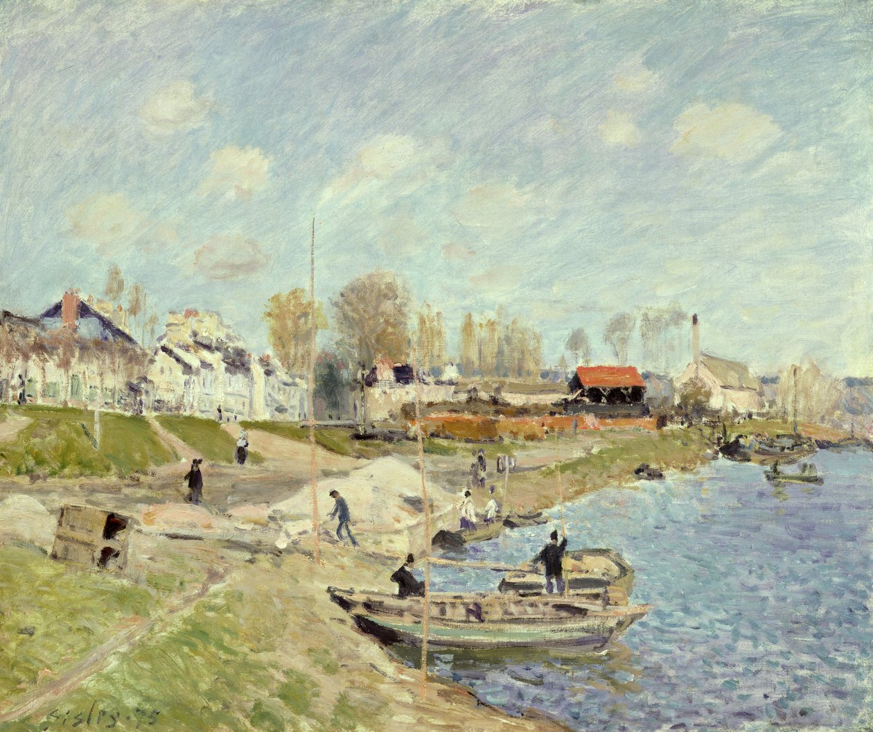 Il molo a Sable vicino a Port-Marly, 1875 da Alfred Sisley