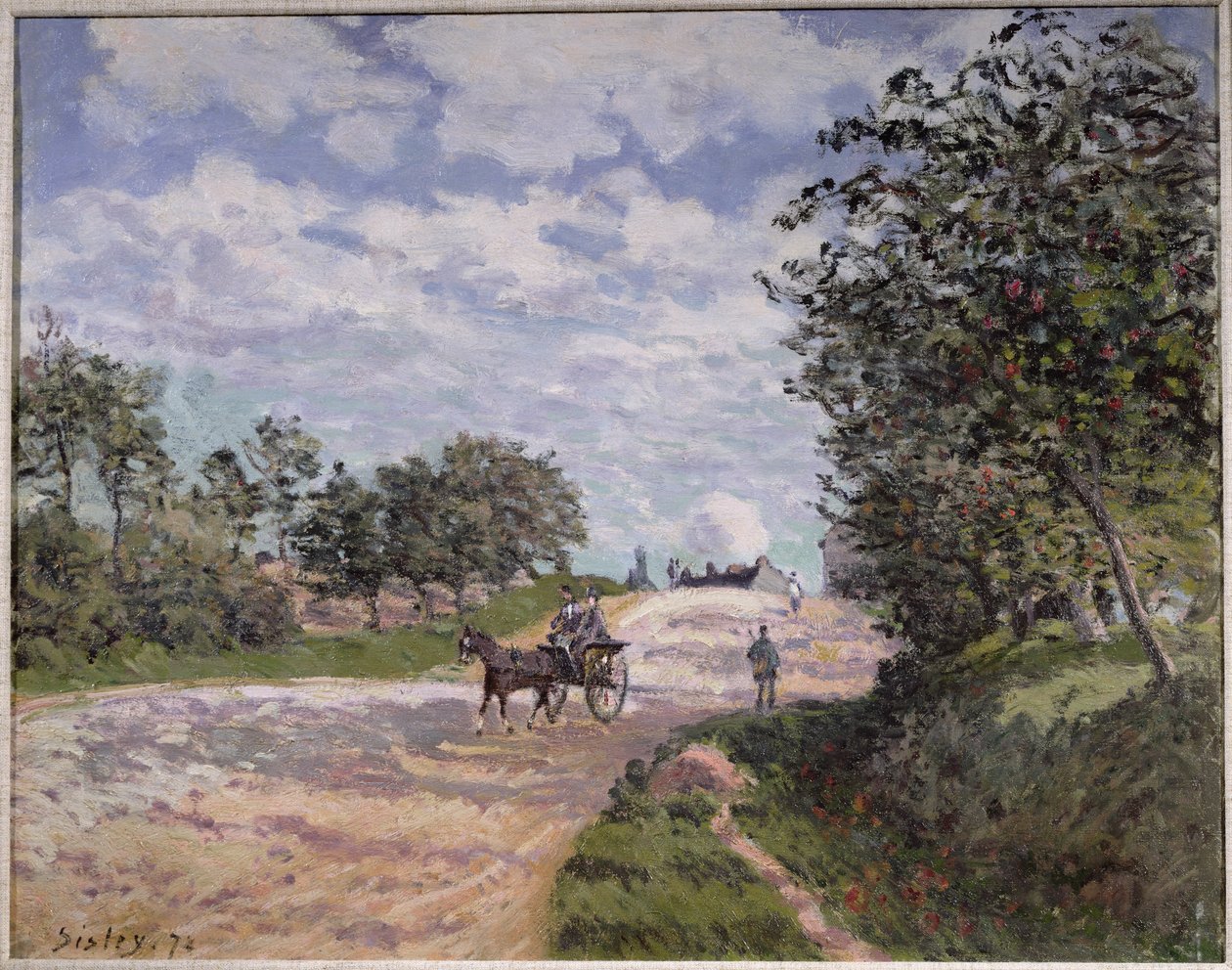 La strada da Mantes a Choisy le Roi, 1872 da Alfred Sisley