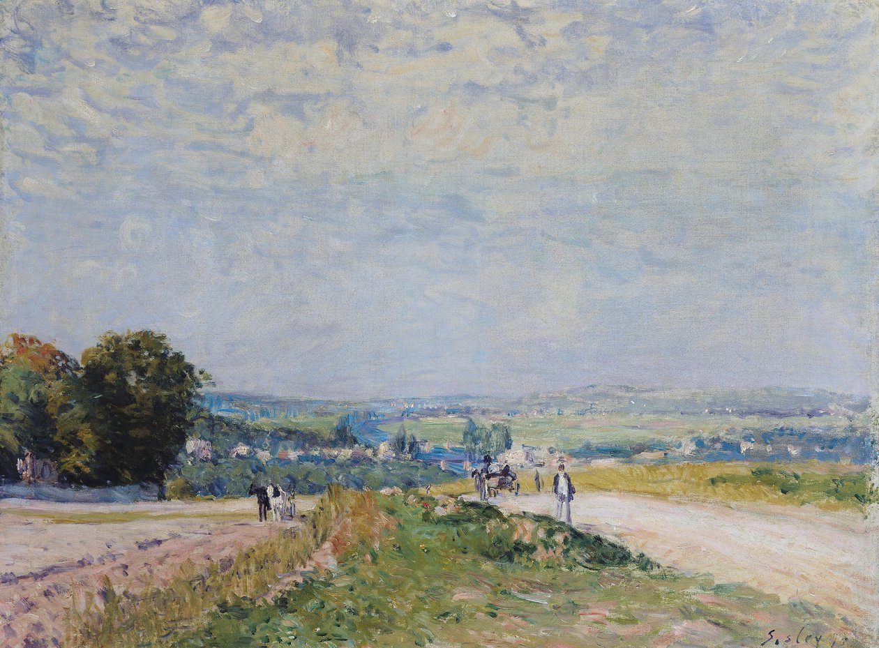 La strada per Montbuisson a Louveciennes da Alfred Sisley