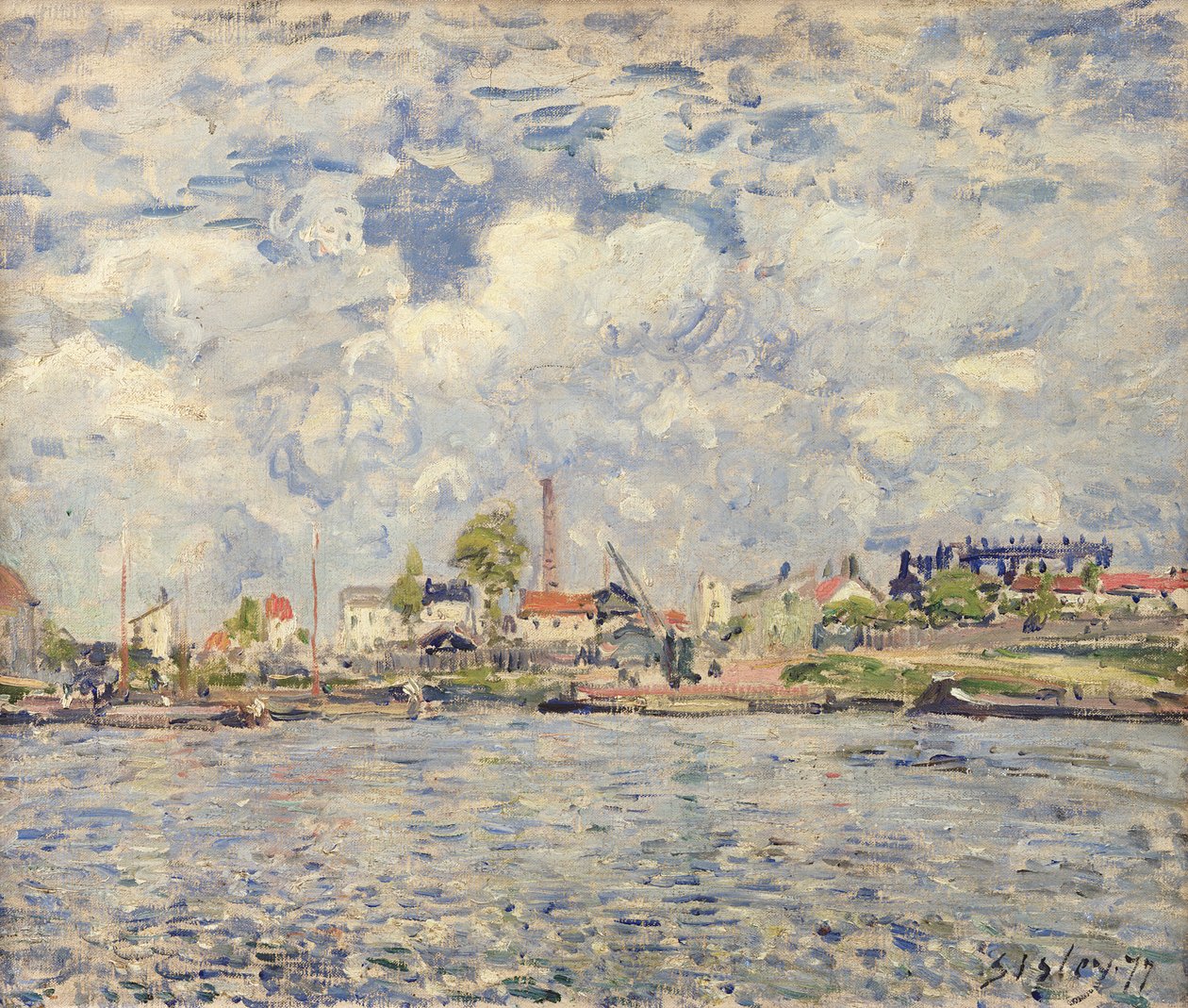 La Senna a Point du Jour, 1877 da Alfred Sisley