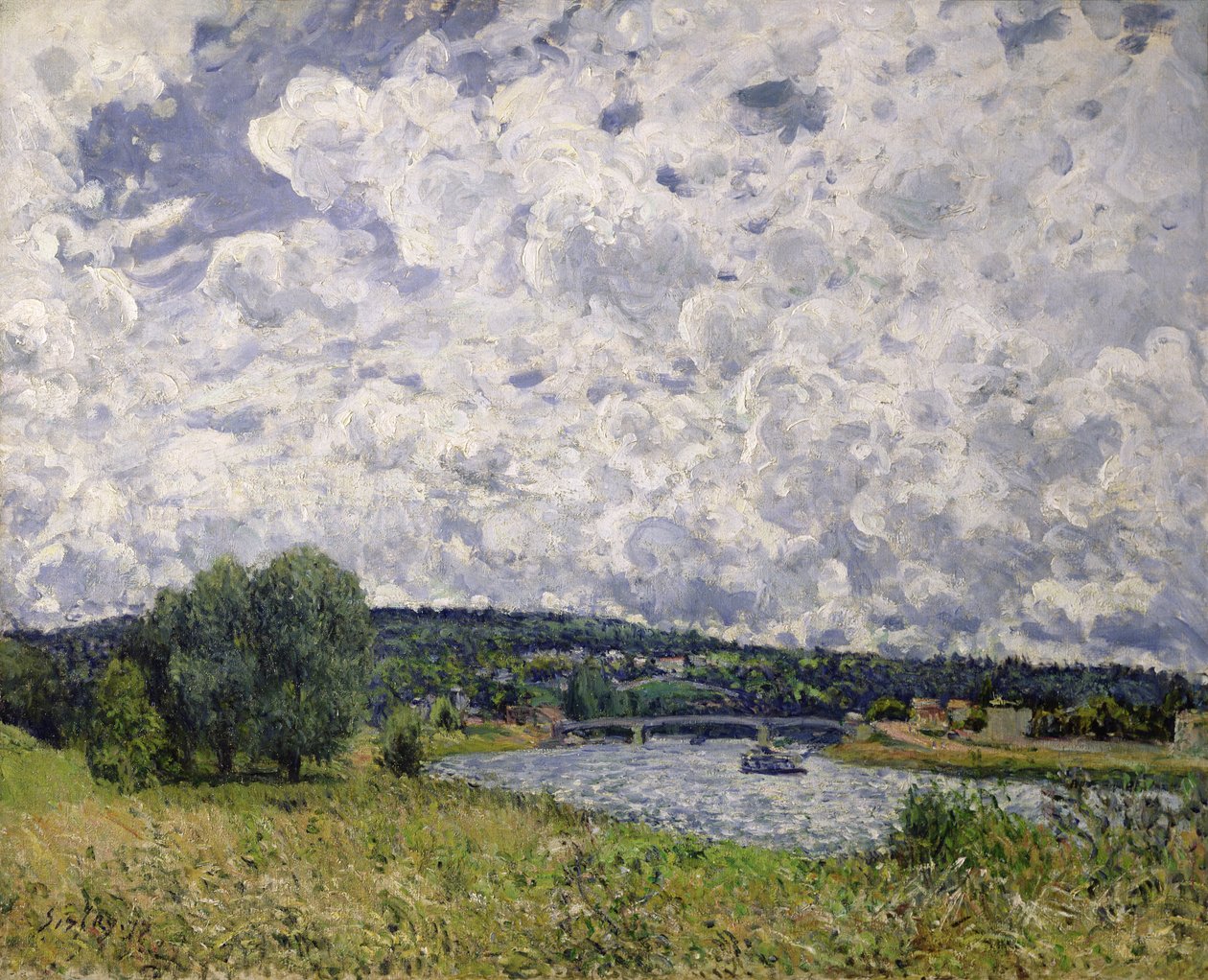 La Senna a Suresnes, 1877 da Alfred Sisley