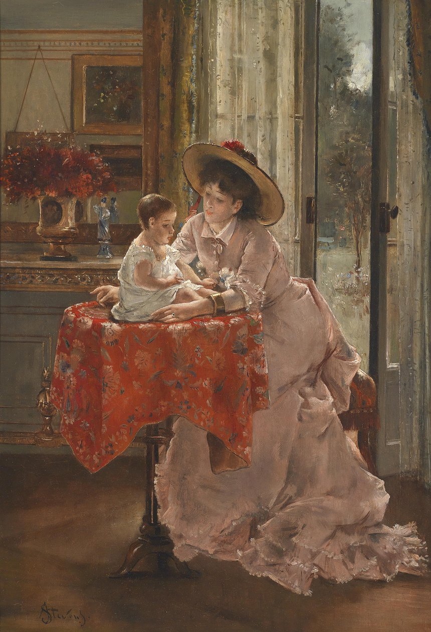 La madre felice da Alfred Emile Stevens