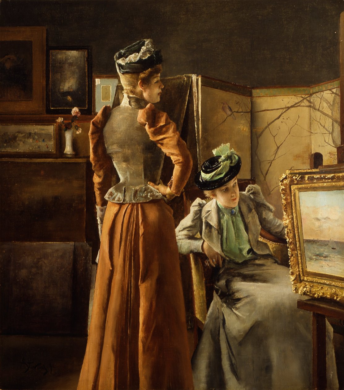 Visita allo studio da Alfred Emile Stevens