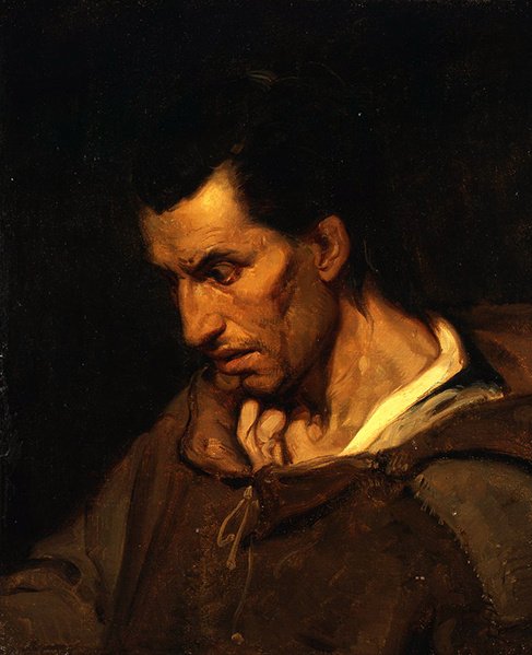 Un pazzo con deliri di pietà vestito da frate da Alfred (attr. to) Dehodencq