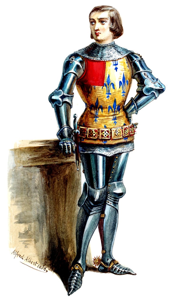Halévy - La magicienne - modelli dei costumi di Alfred Albert - 03. (Réné), M. Gueymard, 1° costume (ritoccato) da Alfred Albert