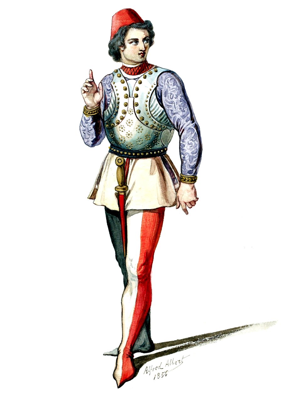 Halévy - La magicienne - modelli di costume di Alfred Albert - 04. Ecuyer, coro maschile (ritoccato) da Alfred Albert
