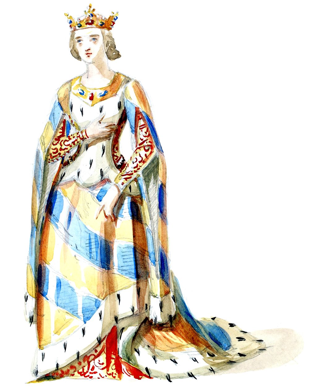Halévy - La magicienne - modelli in costume di Alfred Albert - 05. Mme Gueymard, 2° costume (ritoccato) da Alfred Albert
