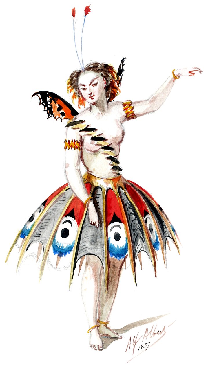Halévy - La magicienne - modelli di costume di Alfred Albert - 11. Papillon (ritoccato) da Alfred Albert