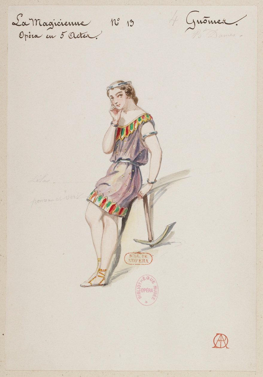 Halévy - La magicienne - costumi di Alfred Albert - 13. Gnômes, dame del balletto da Alfred Albert