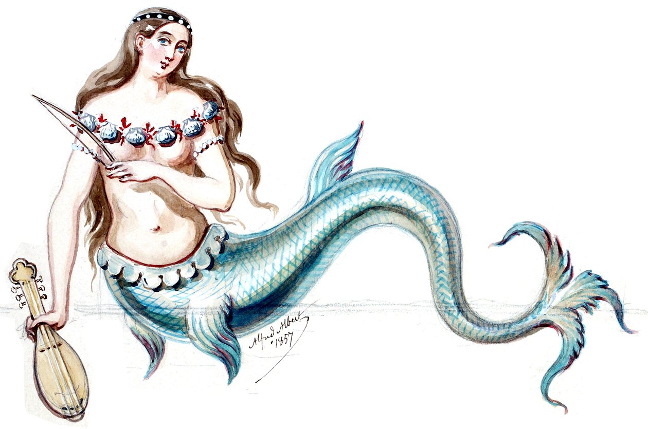 Halévy - La magicienne - modelli di costume di Alfred Albert - 14. Sirena (ritoccata) da Alfred Albert