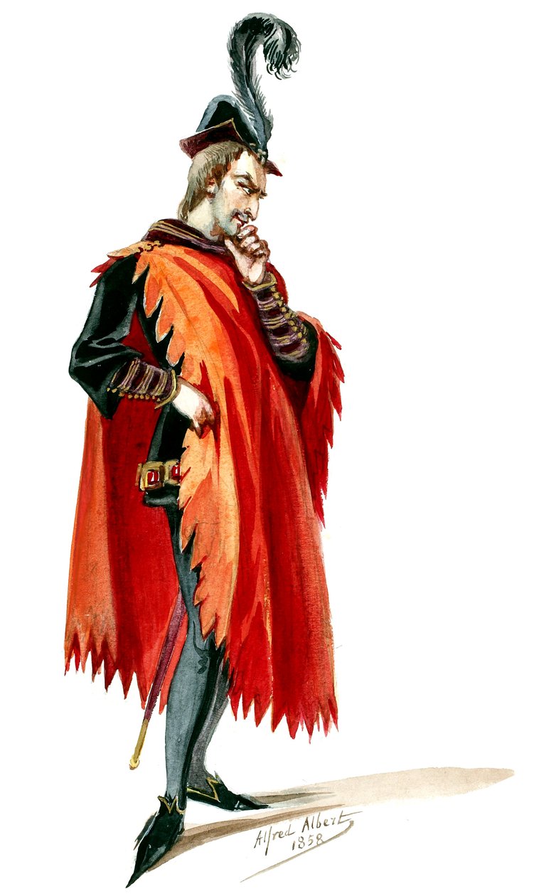 Halévy - La magicienne - modelli in costume di Alfred Albert - 18 (Stello de Nici), M. Bonnehée (ritoccato) da Alfred Albert
