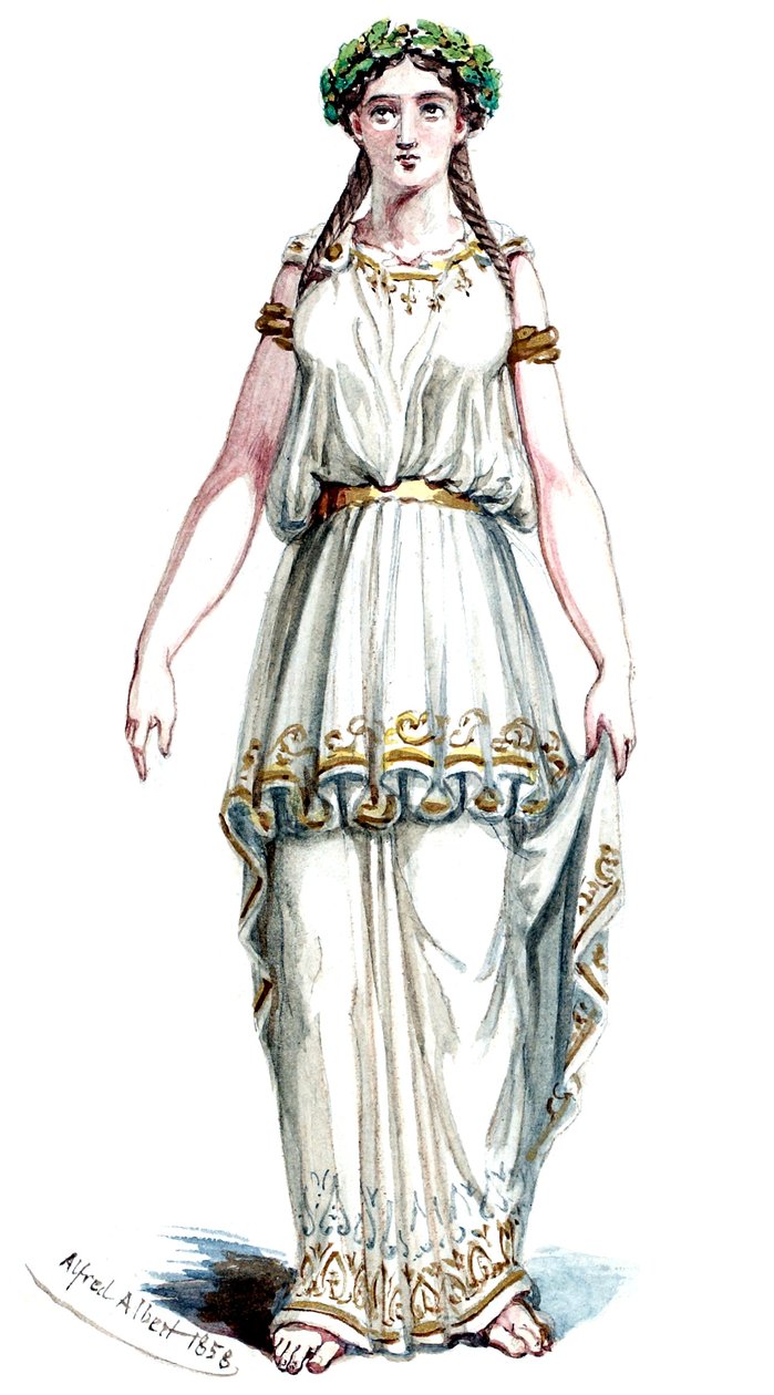 Halévy - La magicienne - modelli di costume di Alfred Albert - 21. Mélusine, 3° costume (ritoccato) da Alfred Albert