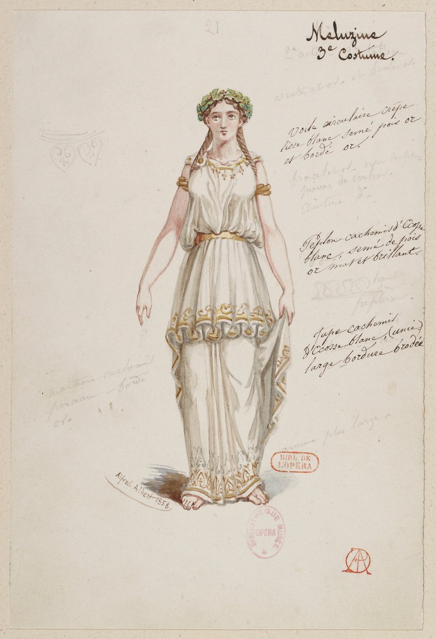Halévy - La magicienne - modelli in costume di Alfred Albert - 21. Mélusine, 3° costume da Alfred Albert
