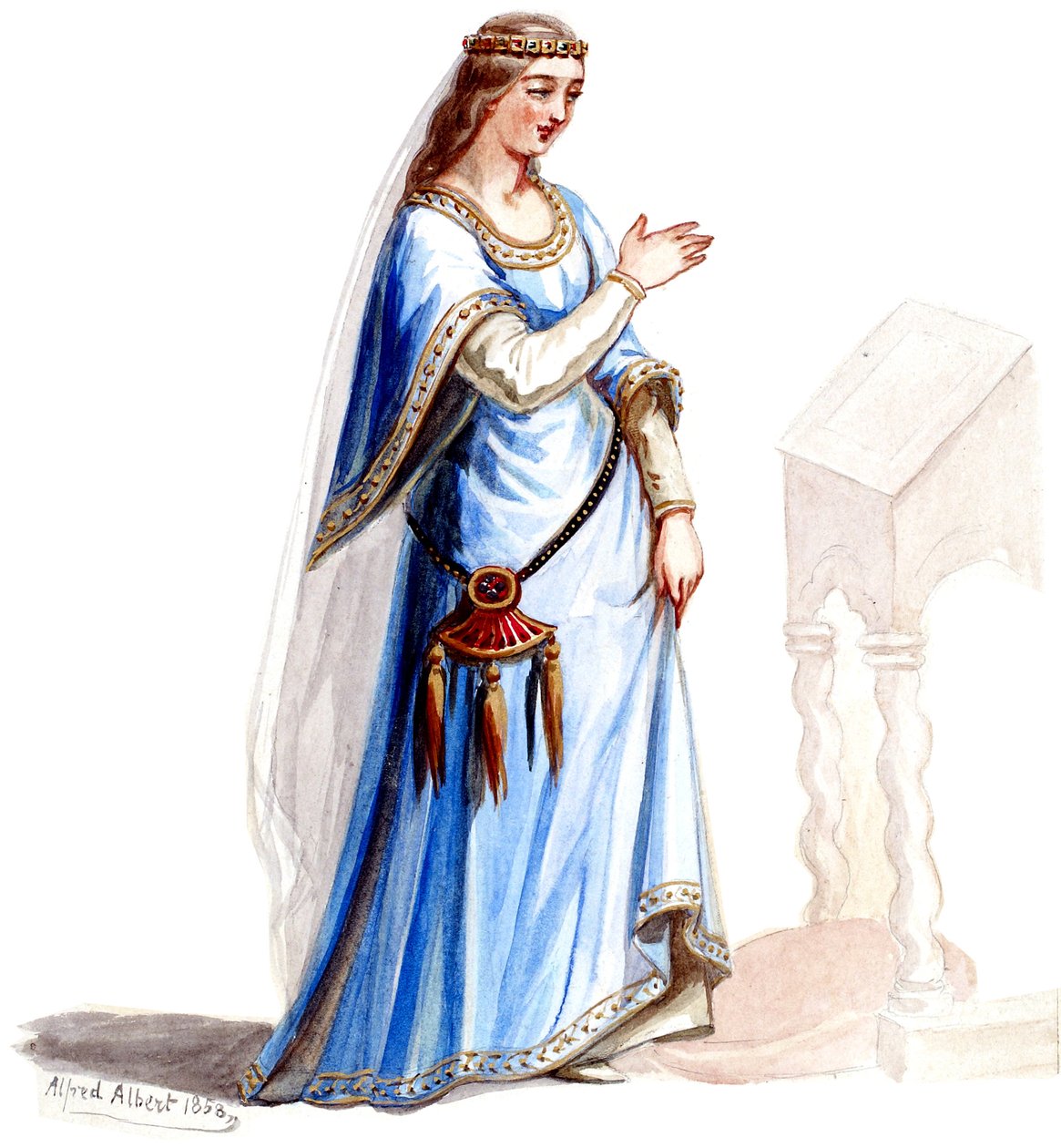 Halévy - La magicienne - modelli in costume di Alfred Albert - 22 (Mélusine ) (ritoccato) da Alfred Albert