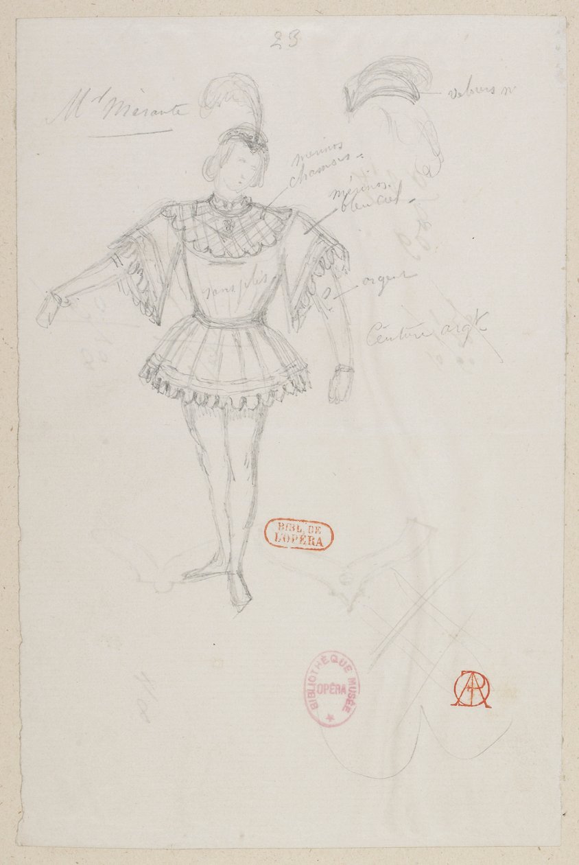 Halévy - La magicienne - modelli in costume di Alfred Albert - 23. M. Mérante, (pas de deux) da Alfred Albert
