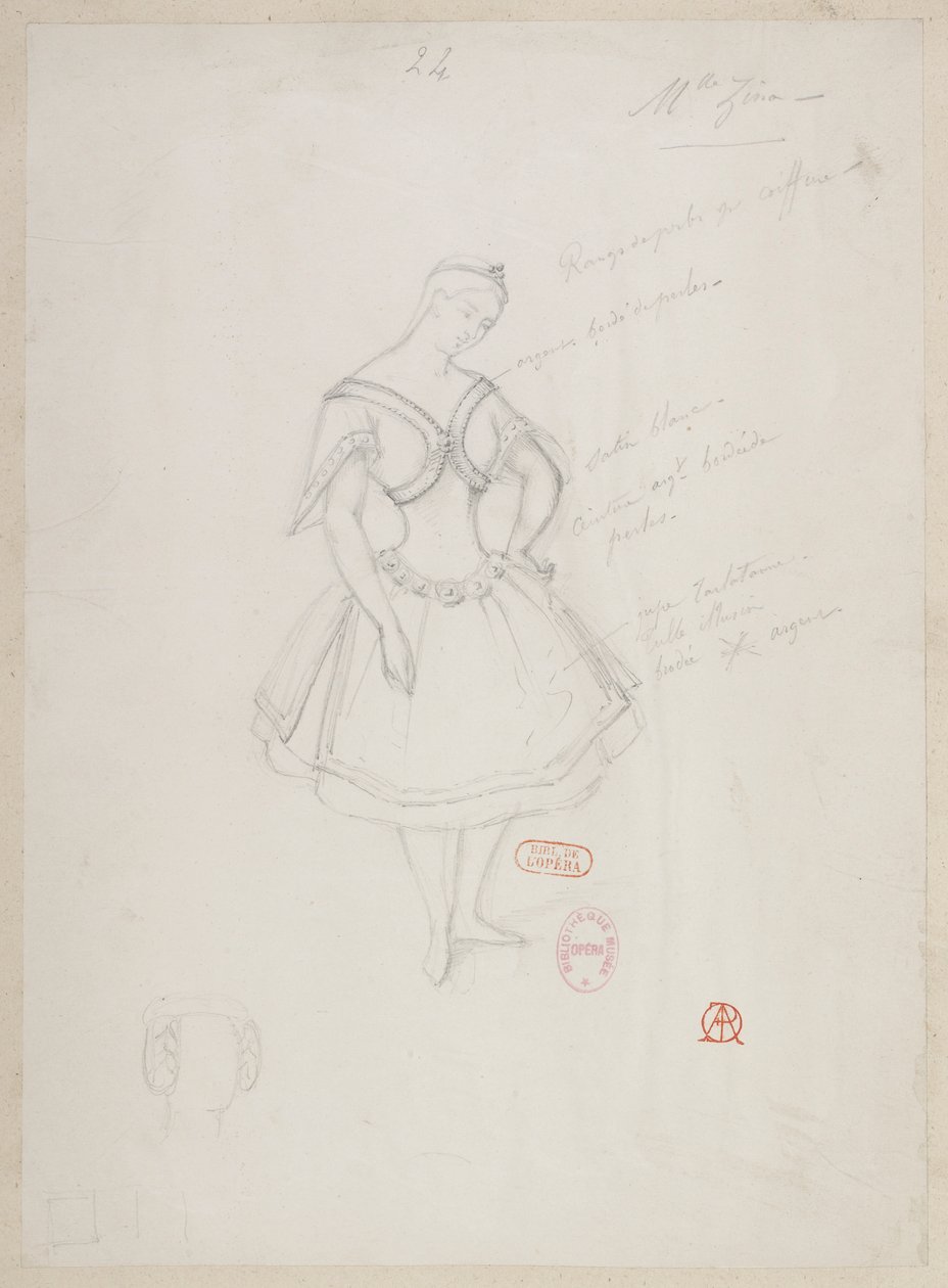 Halévy - La magicienne - modelli di costumi di Alfred Albert - 24. Mlle Zina, (pas de deux) da Alfred Albert