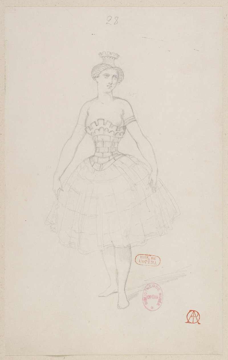 Halévy - Il mago - modelli in costume di Alfred Albert - 28 (Gioco degli scacchi, torre) da Alfred Albert