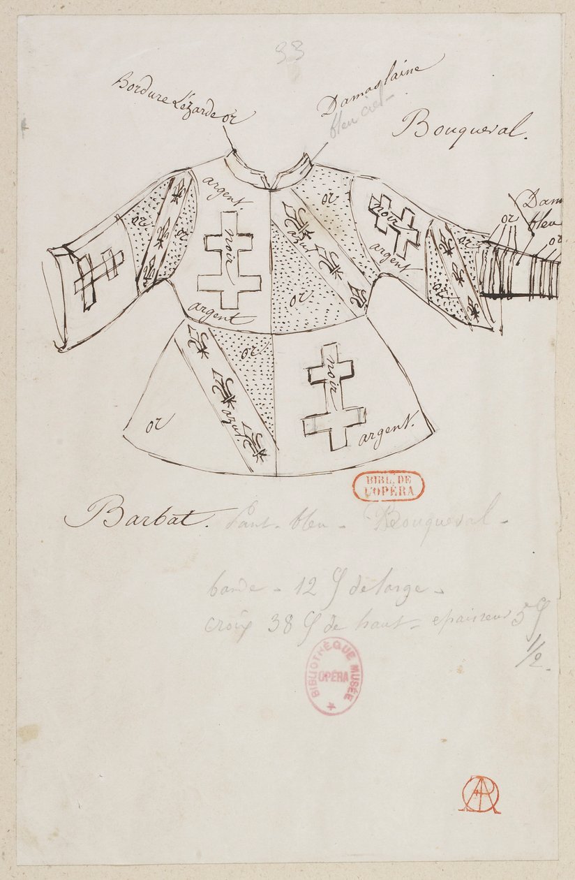 Halévy - La magicienne - modelli in costume di Alfred Albert - 33. I signori Bouqueval, Barbat da Alfred Albert