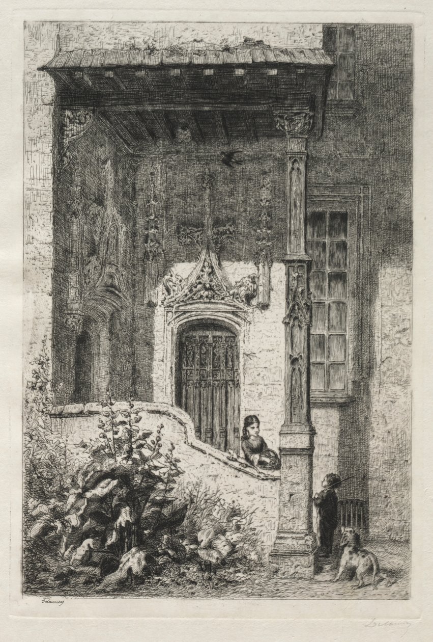 Maison dite de la Reine Blanche, Rue St. Hippolyte da Alfred Alexandre Delauney
