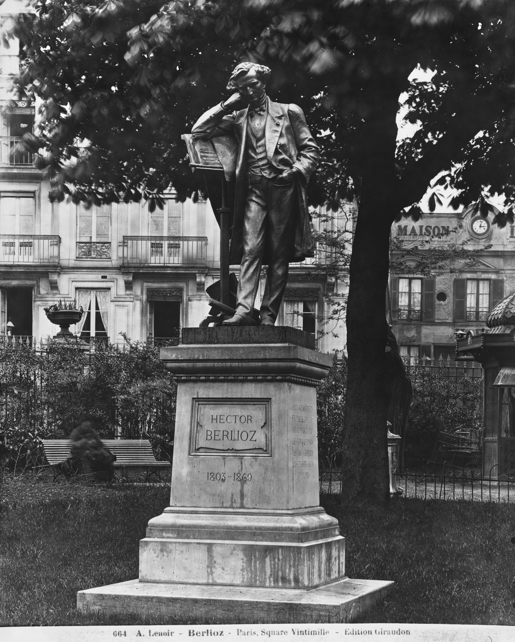 Monumento a Hector Berlioz, Square Vintimille, 1884 da Alfred Charles Lenoir