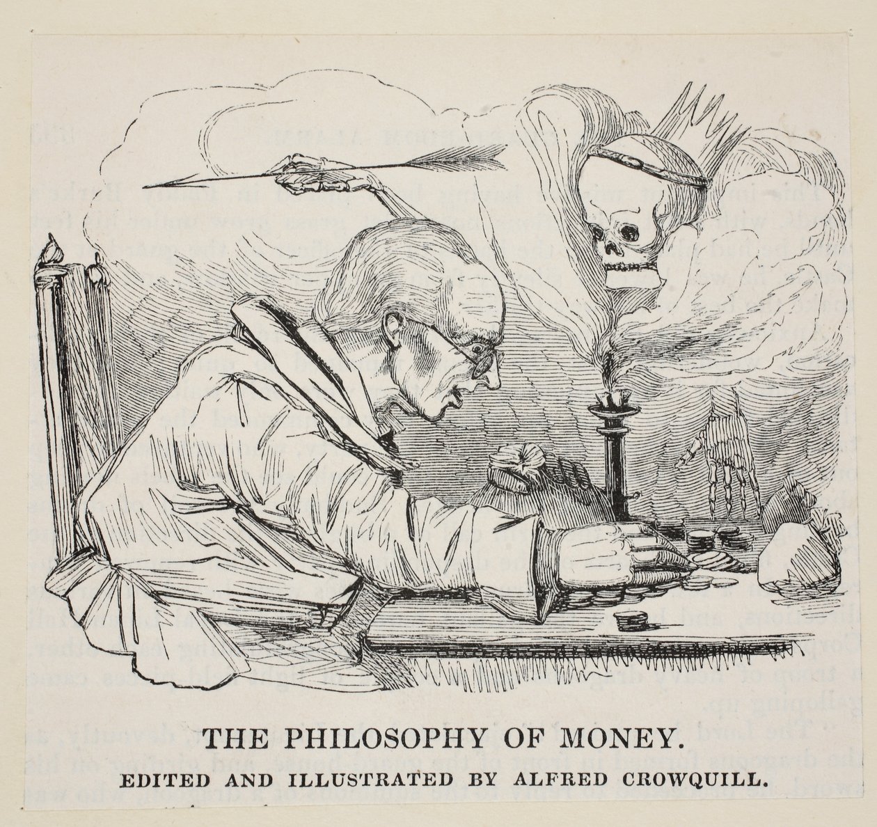 La Filosofia del Denaro, pub. c. 1842 da Alfred Crowquill