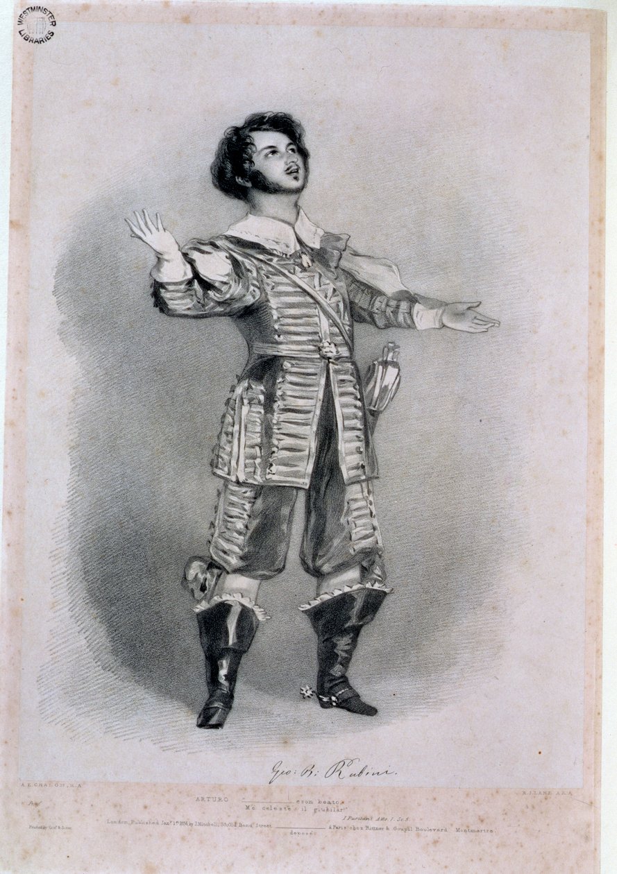 Giovanni Battista Rubini (1794-1854) come Arturo in 