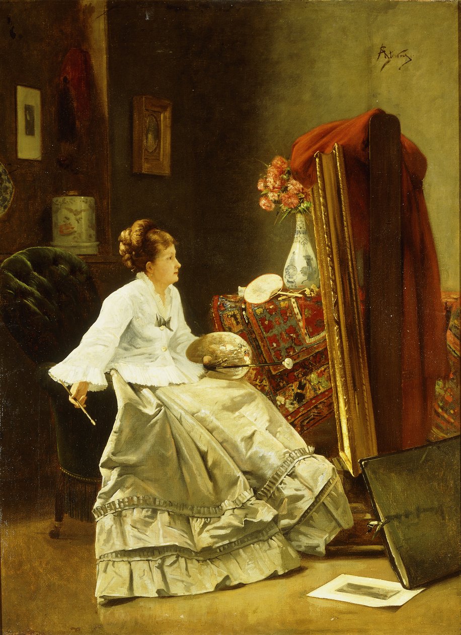 Artista al lavoro da Alfred Emile Stevens