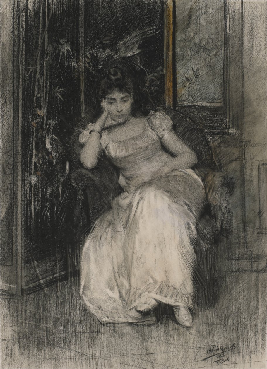 Mademoiselle de Clermont-Tonnerre, 1865 da Alfred Emile Stevens