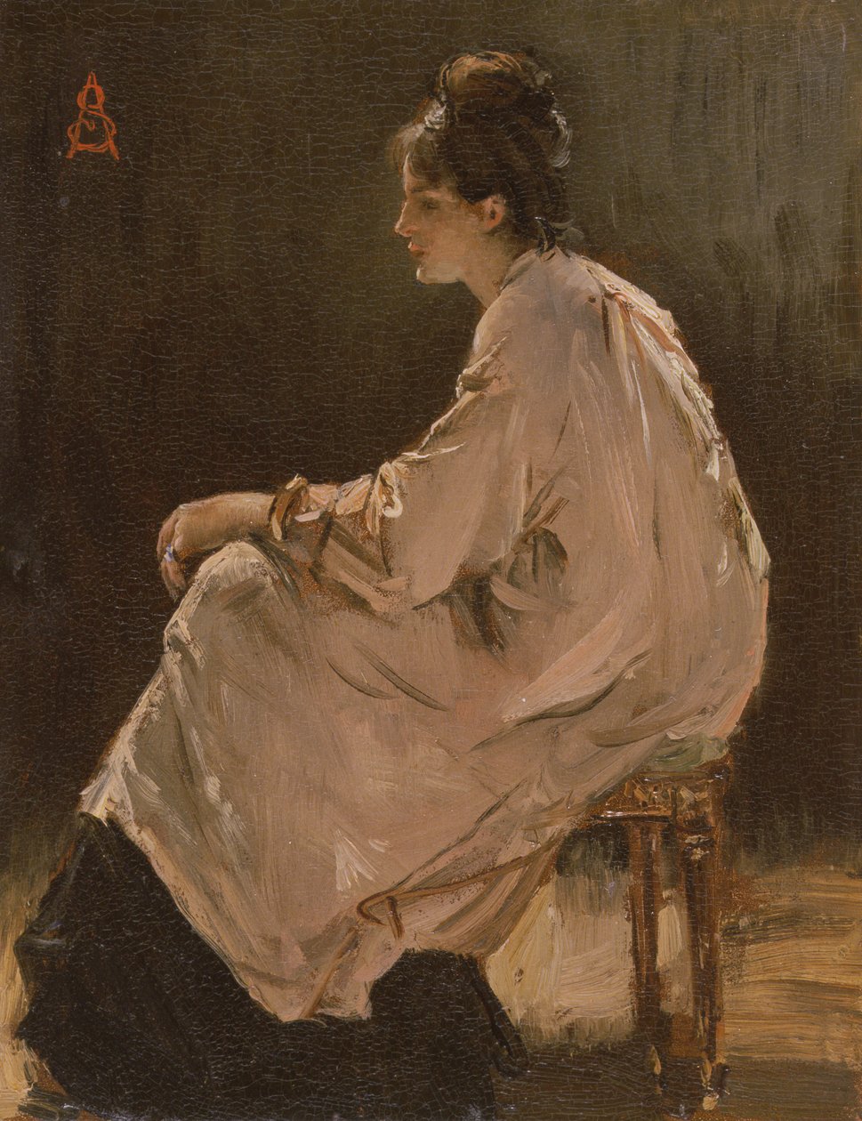 Ragazza Seduta da Alfred Emile Stevens