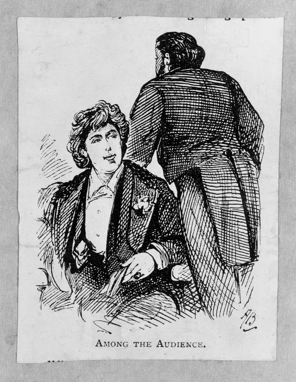 Oscar Wilde (1854-1900) tra il pubblico da Alfred Gish Bryan