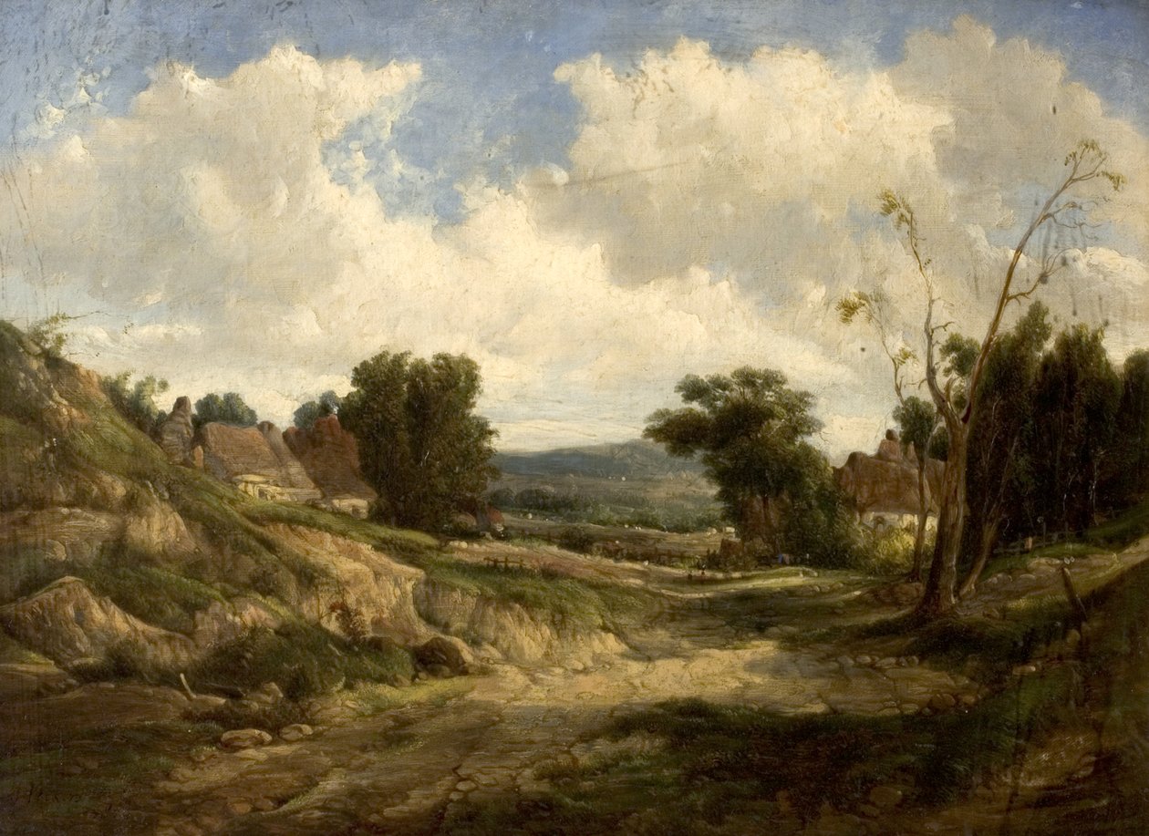 Paesaggio con cottage, 1864 da Alfred Gomersal Vickers