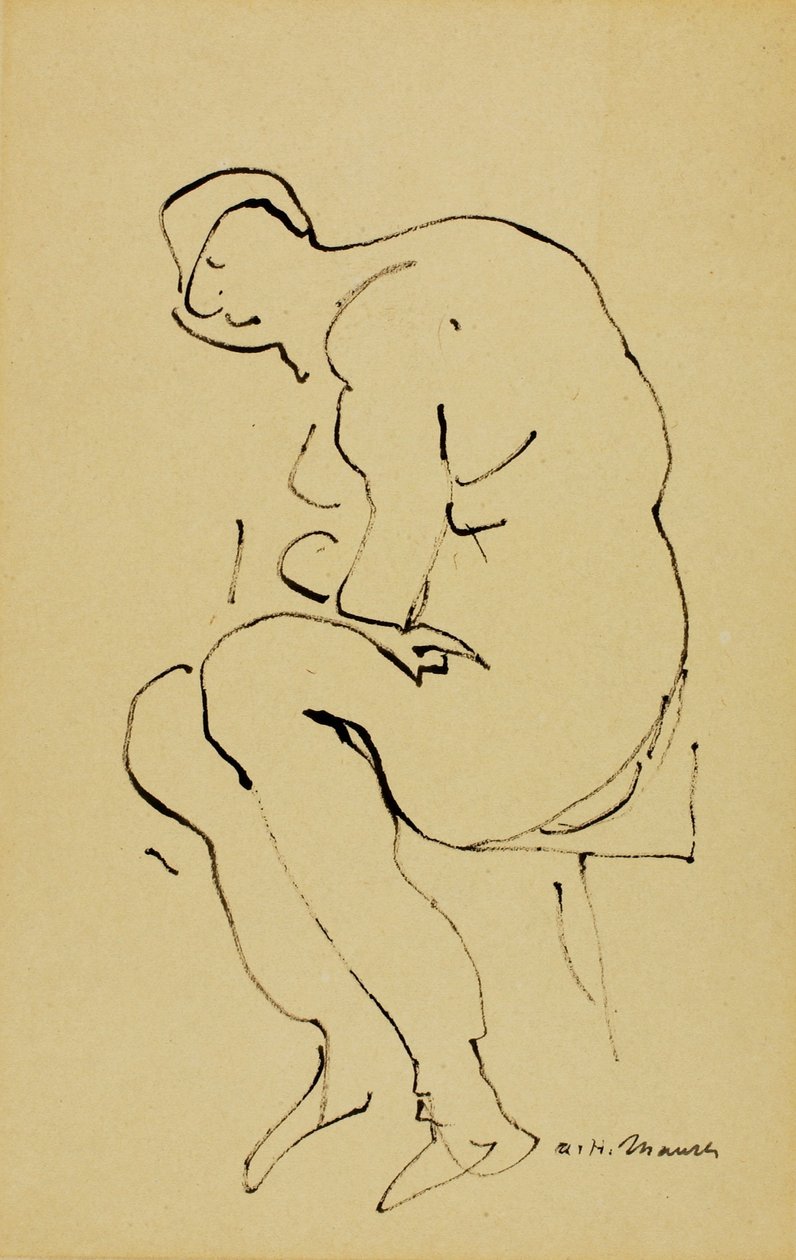 Nudo seduto da Alfred H. Maurer