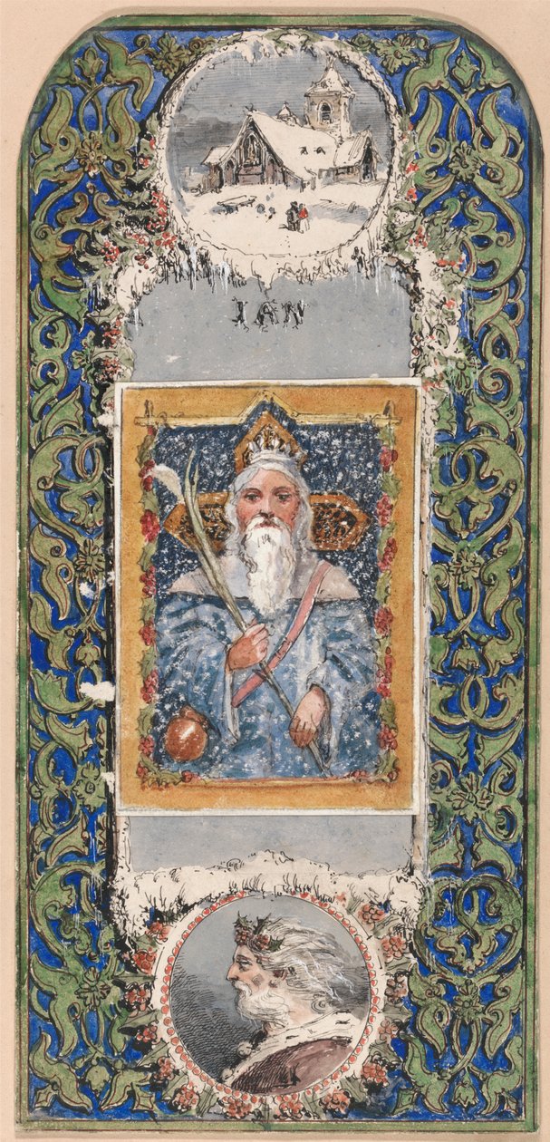 Design del calendario - Gennaio da Alfred Henry Forrester