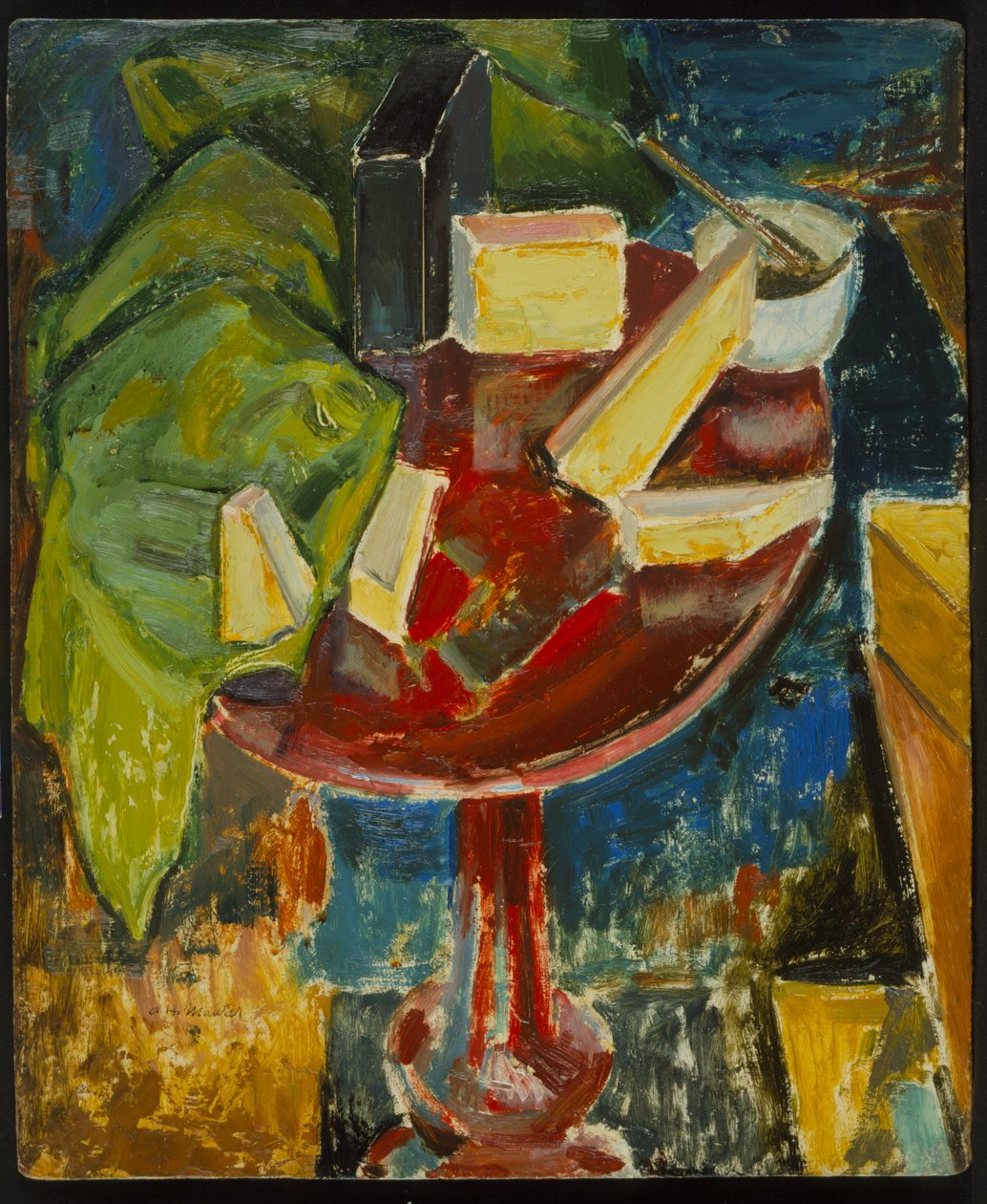 Natura Morta con Tavolo Rosso, c.1919 da Alfred Henry Maurer