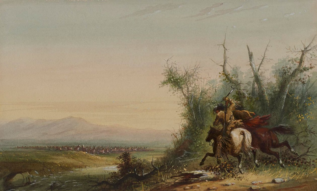 Un branco di antilopi da Alfred Jacob Miller