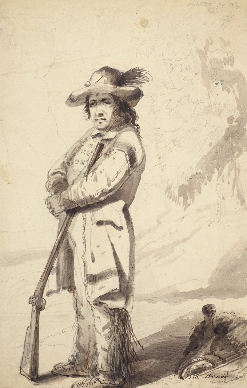 Un cacciatore di montagna, Bill Burrow, c.1837 da Alfred Jacob Miller
