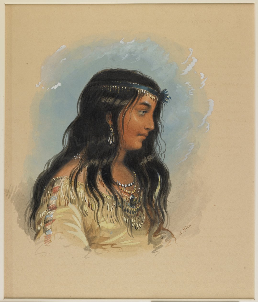 Una giovane donna della tribù Flathead da Alfred Jacob Miller