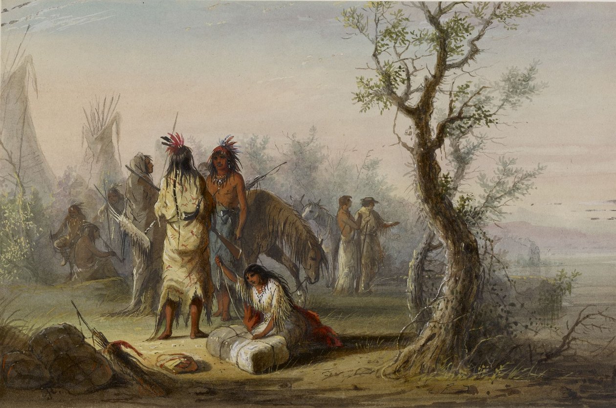 Un accampamento indiano da Alfred Jacob Miller