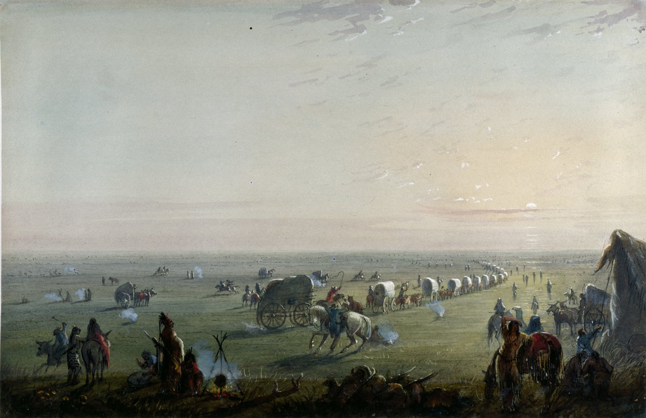 Smontaggio del campo all’alba da Alfred Jacob Miller