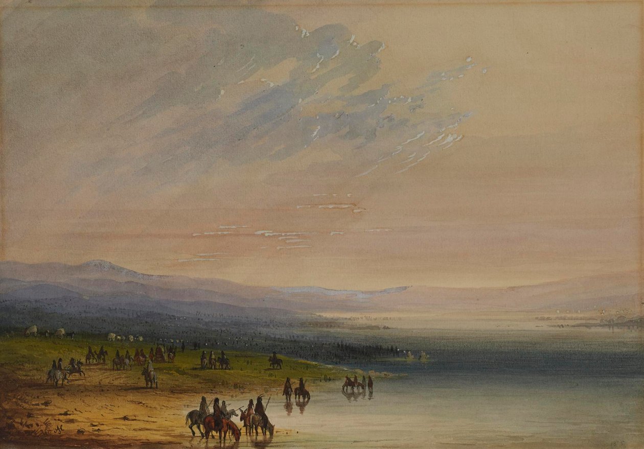 Carovana sul Platte da Alfred Jacob Miller