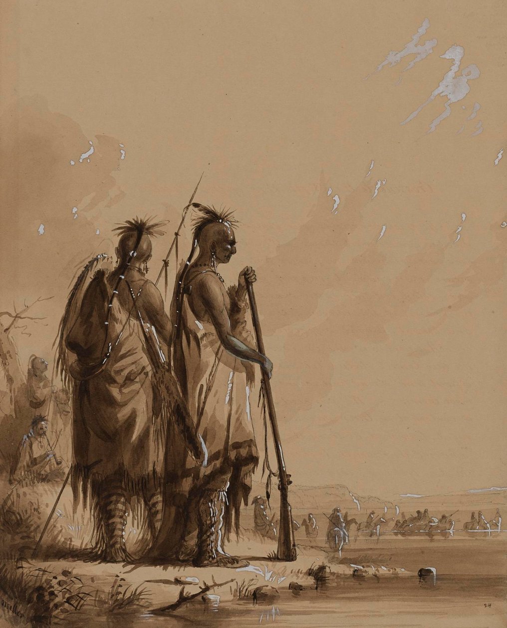 Attraversamento verso il ramo nord del fiume Platte da Alfred Jacob Miller
