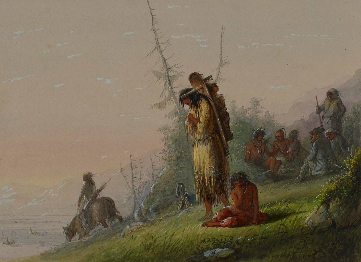 Accampamento di indiani da Alfred Jacob Miller