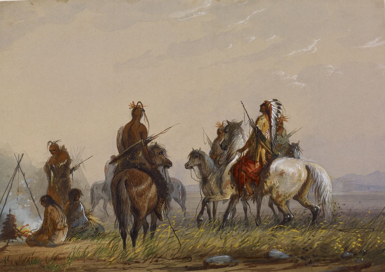 Spedizione per la cattura dei cavalli selvaggi - Sioux da Alfred Jacob Miller