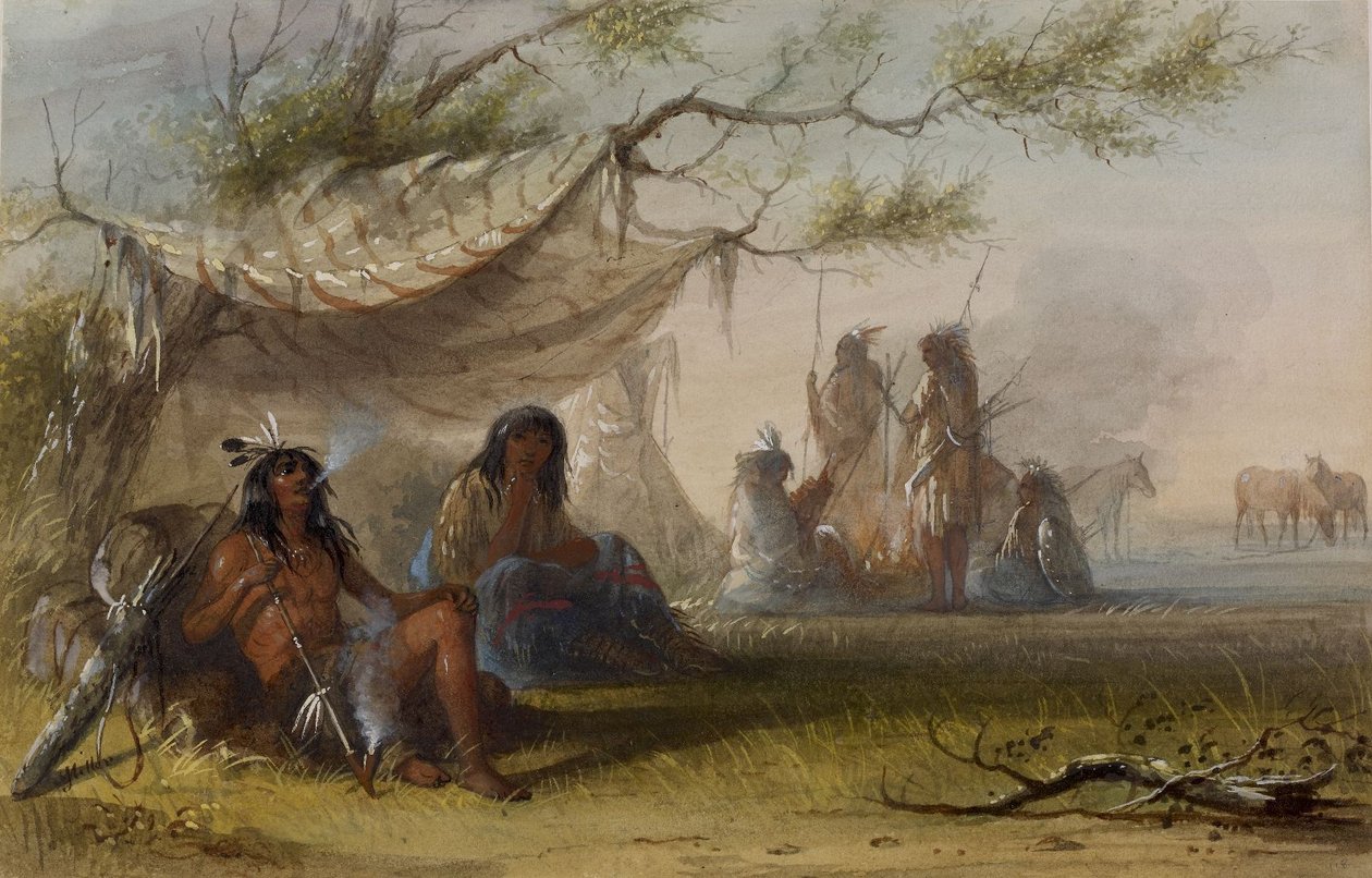 Accampamento indiano da Alfred Jacob Miller